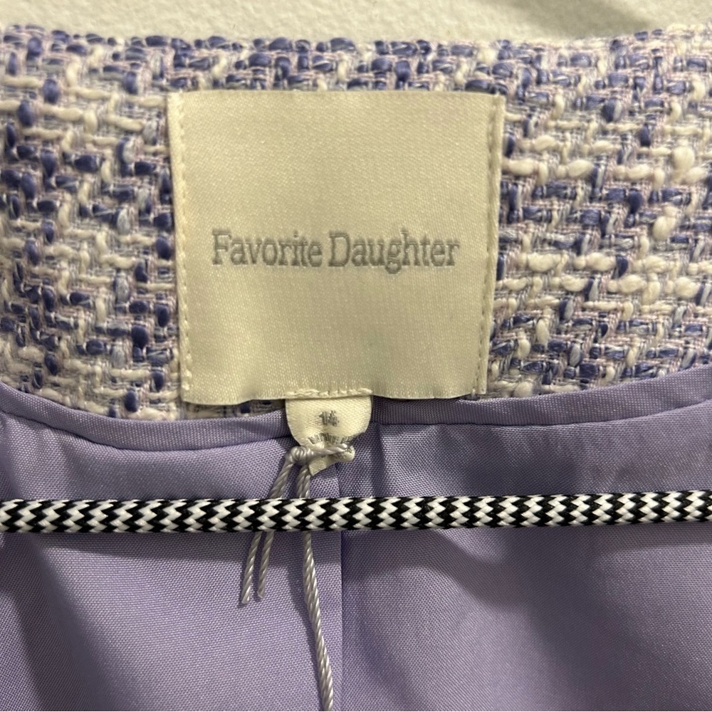 NWT Favorite Daughter Dasha Top 14 tweed lilac lavender purple - Picture 10 of 14